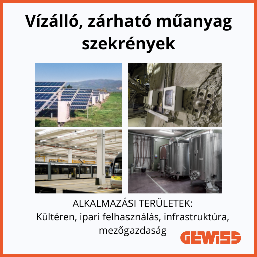 GEWISS - Vízálló műanyag szekrények